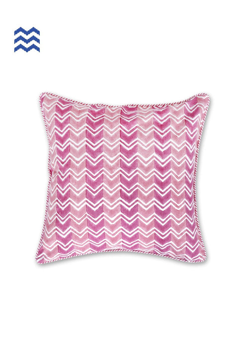 20s Cotton Cushion Cover In Graphic Block Print